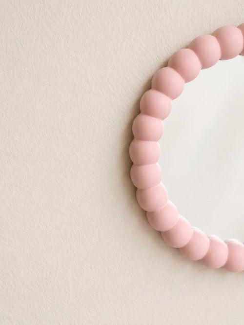 Blush Beaded Mirror